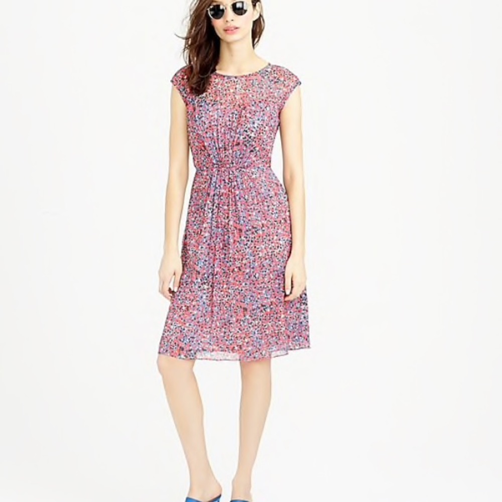 J. Crew Sleeveless silk Chiffon Dress size 4